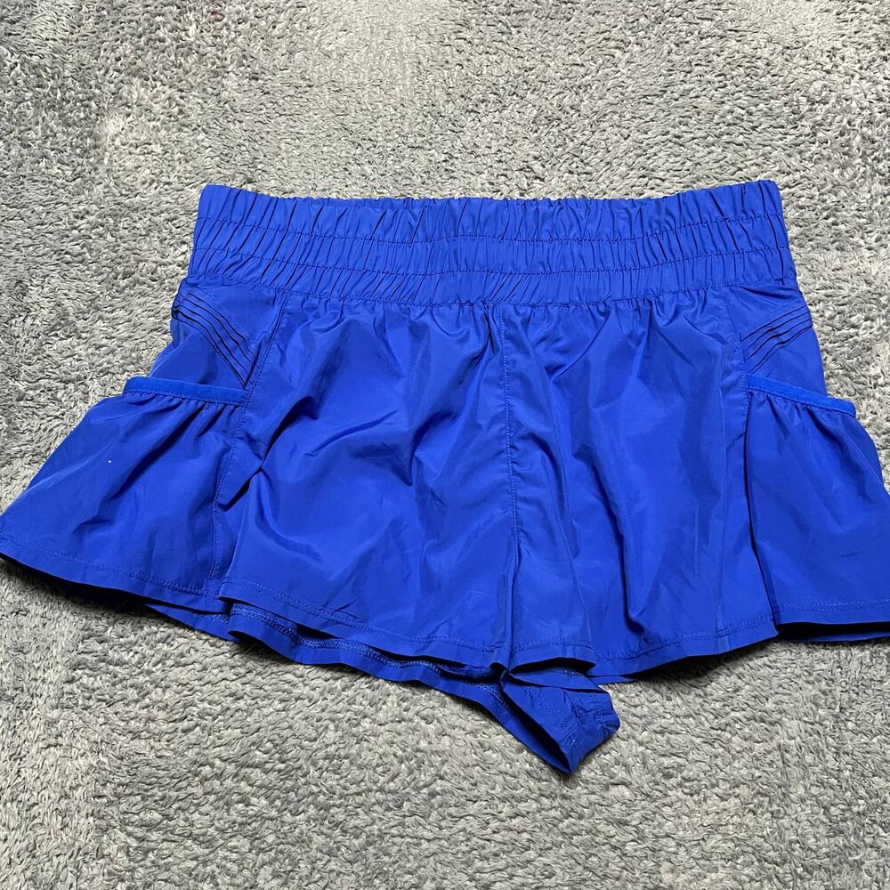 Free People Movement Shorts Womens Large Blue Get Your Flirt On  Baggy Pockets